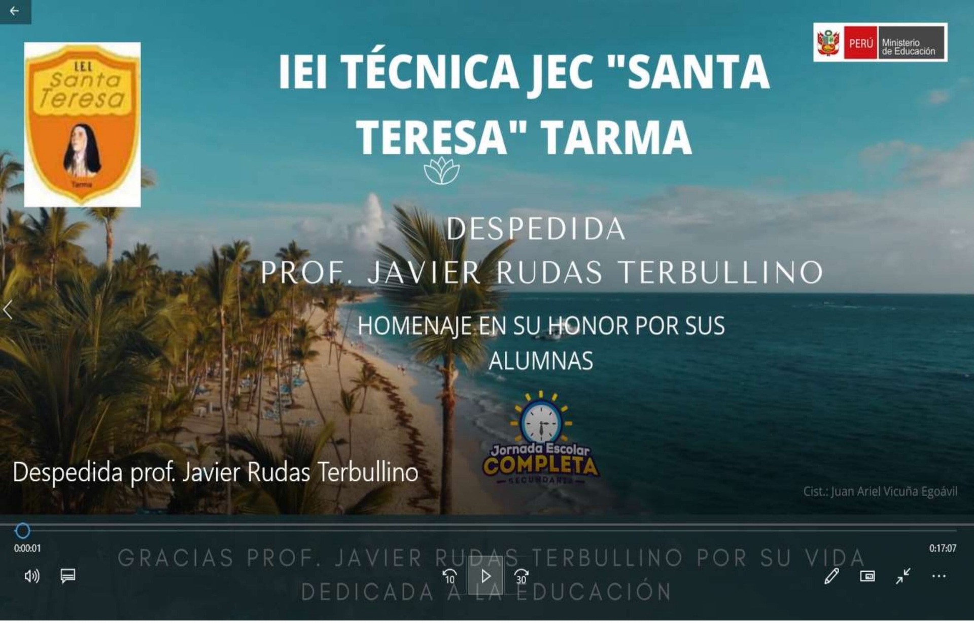 DESPEDIDA PROF. JAVIER RUDAS TERBULLINO